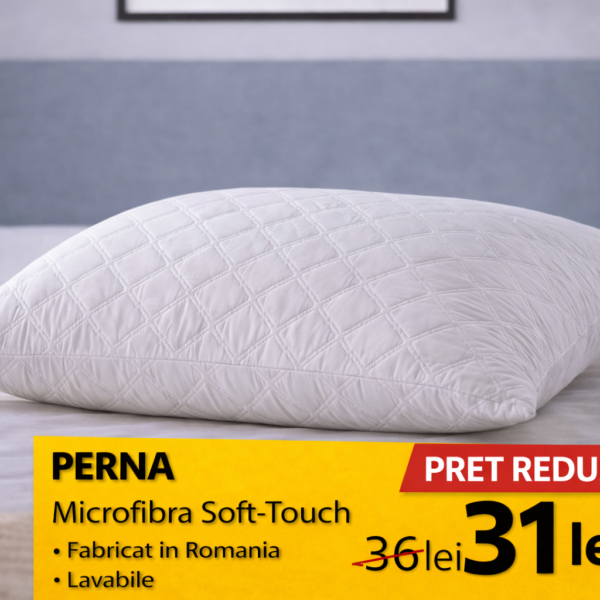 Perna hoteliera matlasata PH alba 50x70 cm