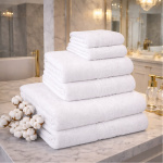 Set 6 Prosoape Bumbac 500g Hotel 6PR1 Alb