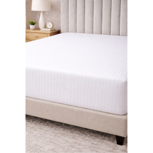 Cearceaf pat cu elastic 90x200cm Damasc Bumbac dunga 1 cm