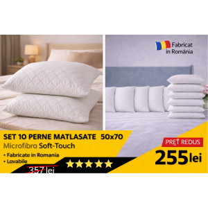 Set 10 Perne hoteliere matlasate 50x70 cm