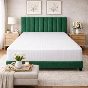 Cearceaf pat cu elastic 140x200cm Damasc Bumbac dunga 2 cm