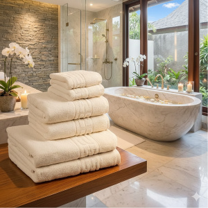 Set 6 Prosoape Bumbac 500g Hotel 6PR1 Ivory