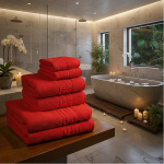 Set 6 Prosoape Bumbac 500g Hotel 6PR1 Red