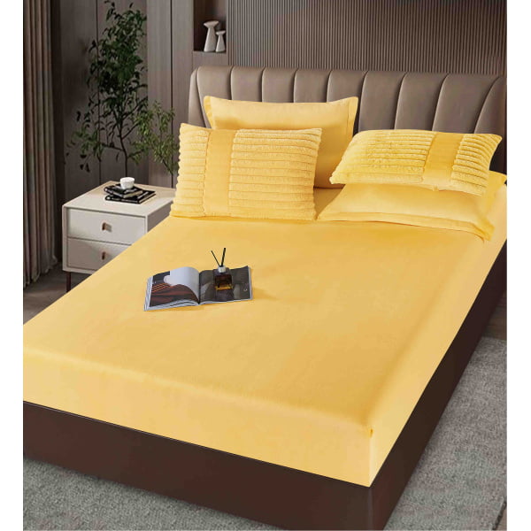 Set Lenjerie pat Blanita de Iepure cu Pilota 6 Piese SBI-Galben
