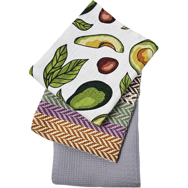 Set 3 prosoape bucatarie bumbac 38x60 cm Mix