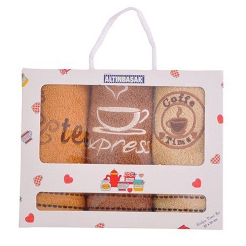 Set 3 prosoape bucatarie Expresso 100% bumbac Set 3 prosoape bucatarie Expresso 100% bumbac
