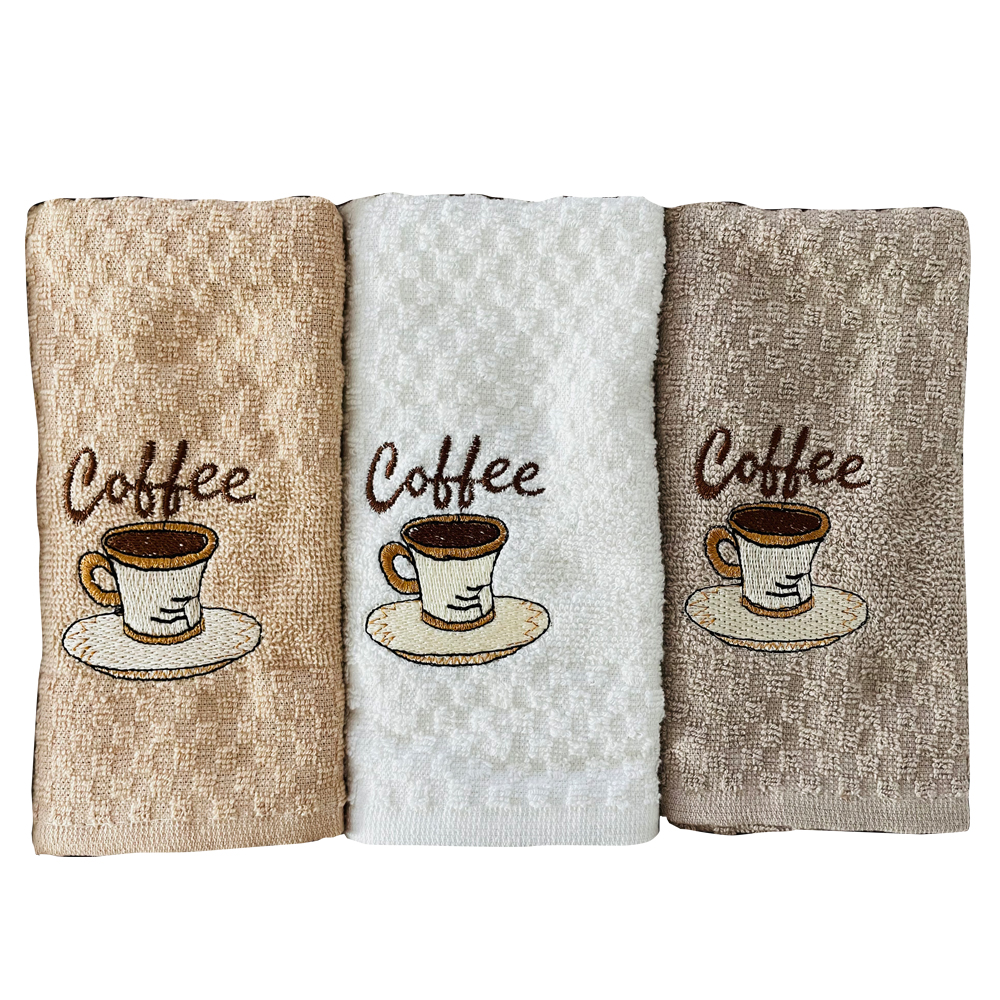 Set 3 prosoape bucatarie Coffee 100% bumbac Set 3 prosoape bucatarie Coffee 100% bumbac
