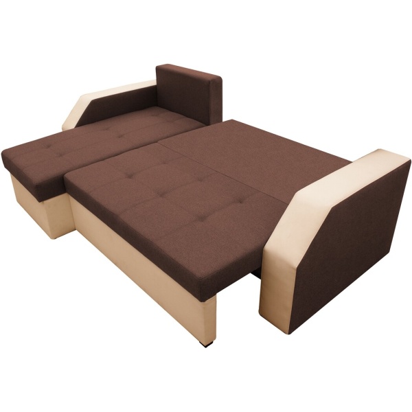 Coltar extensibil Madrid, 226x145x79 cm, 2 lazi depozitare, Reversibil, Maro/Bej - imagine 8
