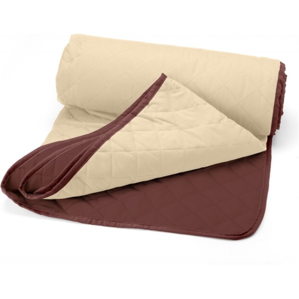 Cuvertura Double Face Alcam, 210 x 220 cm 100% microfibra, ciocolata/crem - imagine 4