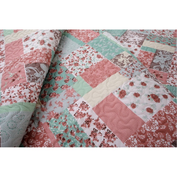 Cuvertura matlasata Alcam, Flowers, 210x240 cm - imagine 3