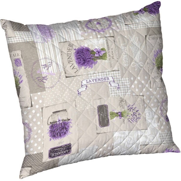 Set 2 perne Lavanda, microfibra matlasata Alcam, 70x70 cm - imagine 3