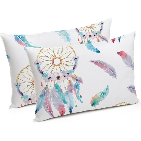 Set Alcam 2 perne microfibra 50x70 cm si pilota matlasata 180x200 cm, Dream Catcher - imagine 3