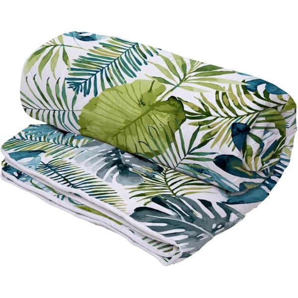 Set Alcam 2 perne microfibra 50x70 cm si pilota matlasata 180x200 cm, Jungle - imagine 4