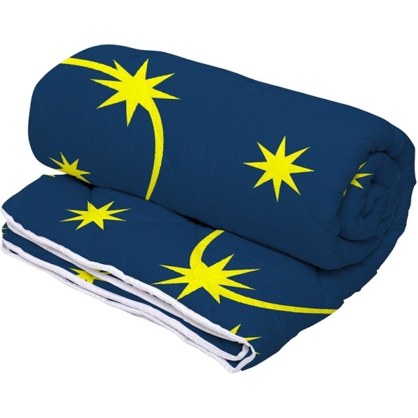 Set Alcam perna microfibra 50x70 cm si pilota matlasata 140x200 cm, Moon Night - imagine 3