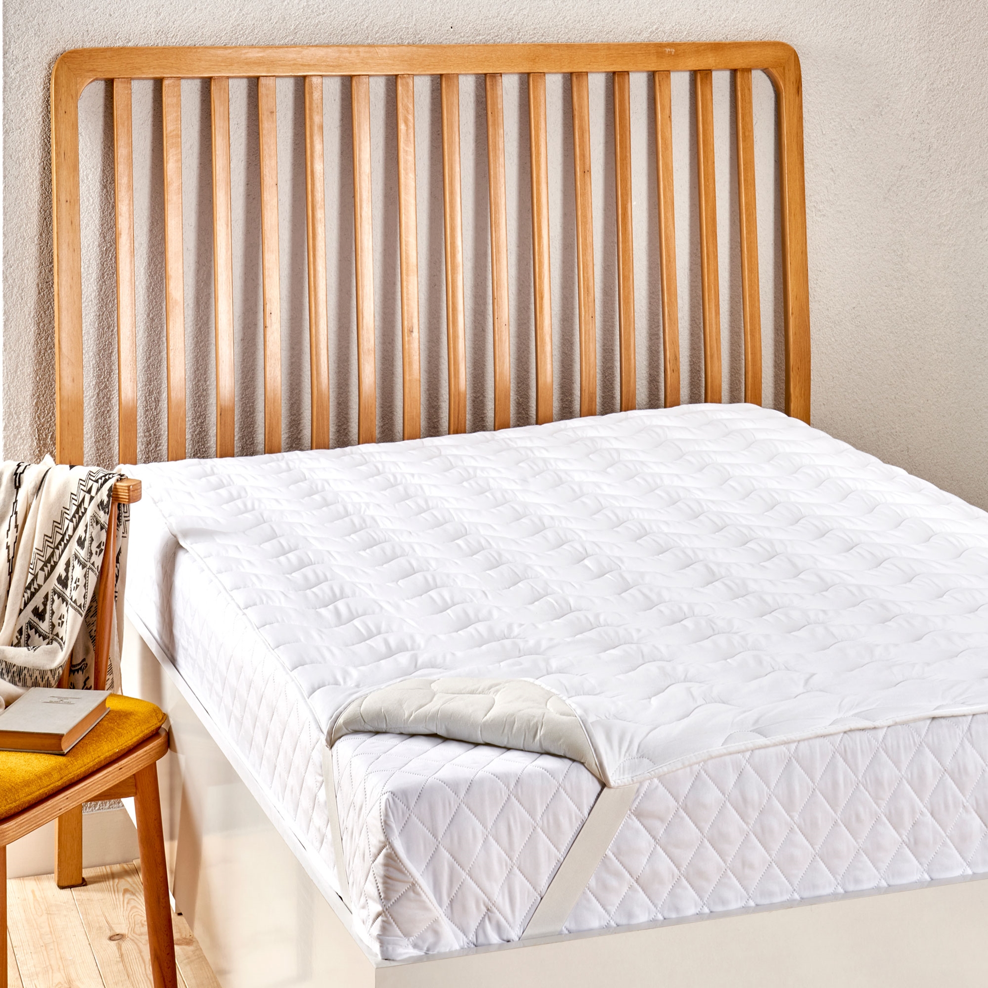 Protectie saltea TAC 160x200cm matlasata 100% bumbac cu elastic Protectie saltea TAC 160x200cm matlasata 100% bumbac cu elastic