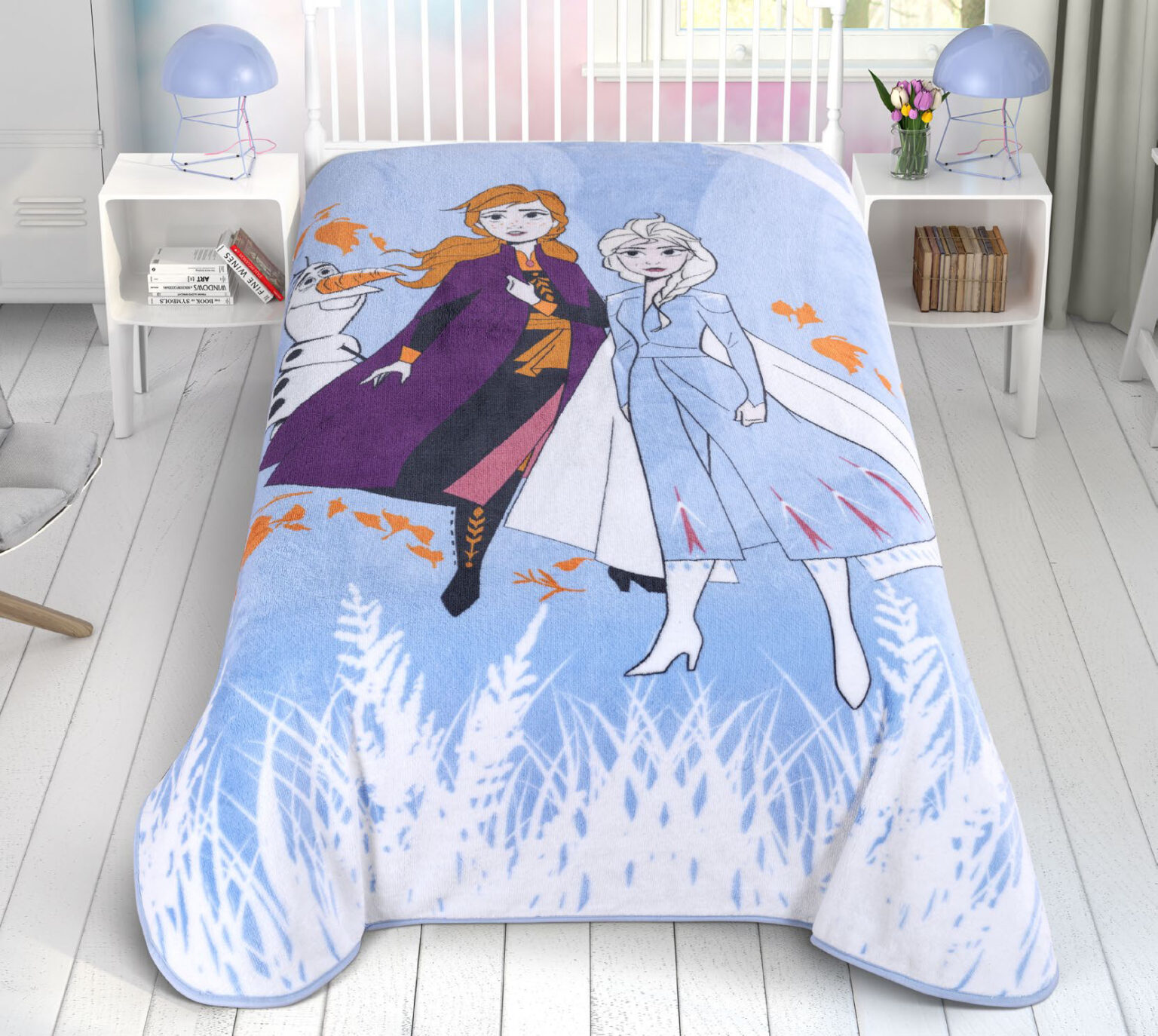 Pătură Disney TAC pentru copii Frozen Windy 160x220cm Pătură Disney TAC pentru copii Frozen Windy 160x220cm