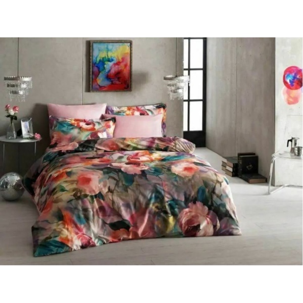 Lenjerie TAC King size 6 piese bumbac dublu satinat Joel