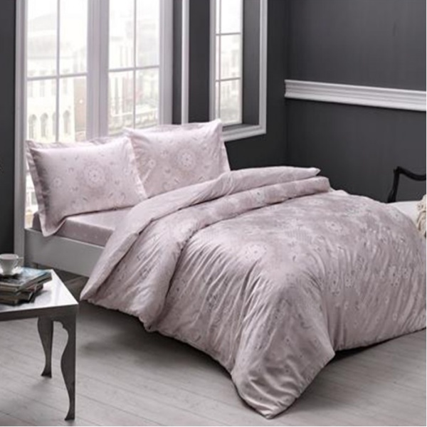Lenjerie king size Lucca Pudră 100% bumbac satinat TAC Mako