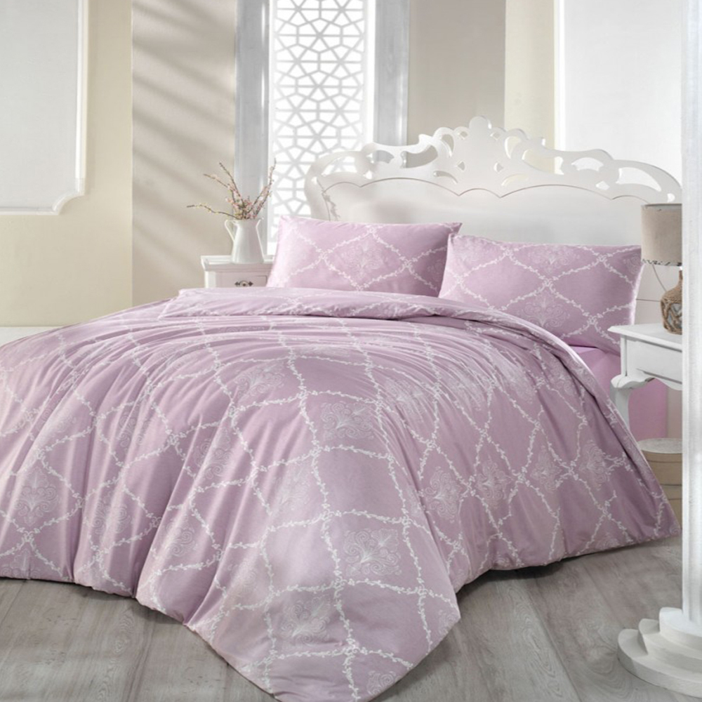 Lenjerie King Size Deluxe Altinbasak Lamila Lila 100% bumbac ranforce Lenjerie King Size Deluxe Altinbasak Lamila Lila 100% bumbac ranforce
