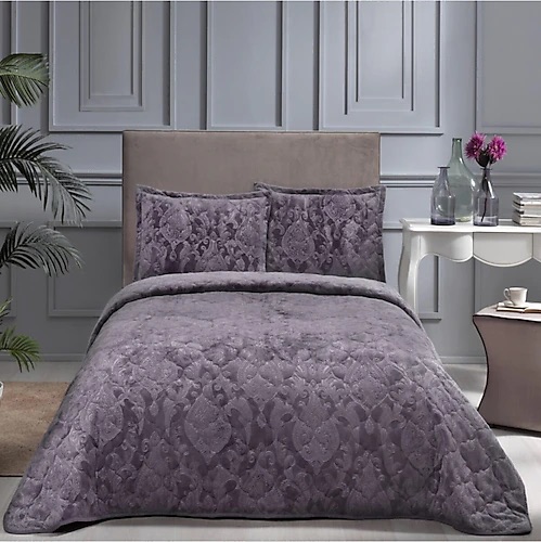 Cuvertură pat TAC DELUXE Linda Mov 230x250cm + 2 fete de perna Cuvertură pat TAC DELUXE Linda Mov 230x250cm + 2 fete de perna