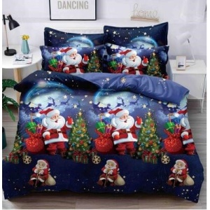 Lenjerie Craciun cu Elastic Finet Bumbac 6 Piese XMSE-26