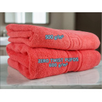 Set 3 Prosoape Pufoase de Lux 50×90cm, 100% Bumbac Pieptanat, Zero Twist, 600 g/mp-Coral