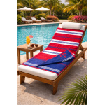 Prosop plaja 80×160 cm 100% bumbac Ancora Red - imagine 2