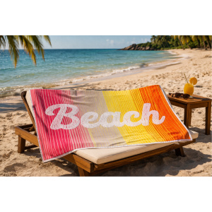 Prosop plaja 80×160 cm 100% bumbac Beach Orange