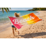 Prosop plaja 80×160 cm 100% bumbac Beach Orange