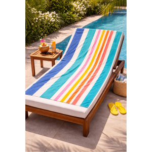 Prosop plaja 80×160 cm 100% bumbac Stripes White