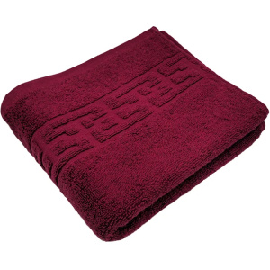 Prosop Bumbac 30×50cm Greek Border Burgundy 500 gr/mp