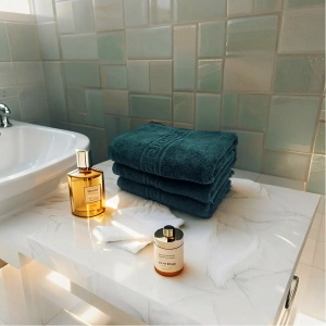 Set 3 Prosoape de Lux 70×130cm 100% Bumbac Pieptanat 650 g/mp-Verde Petrol