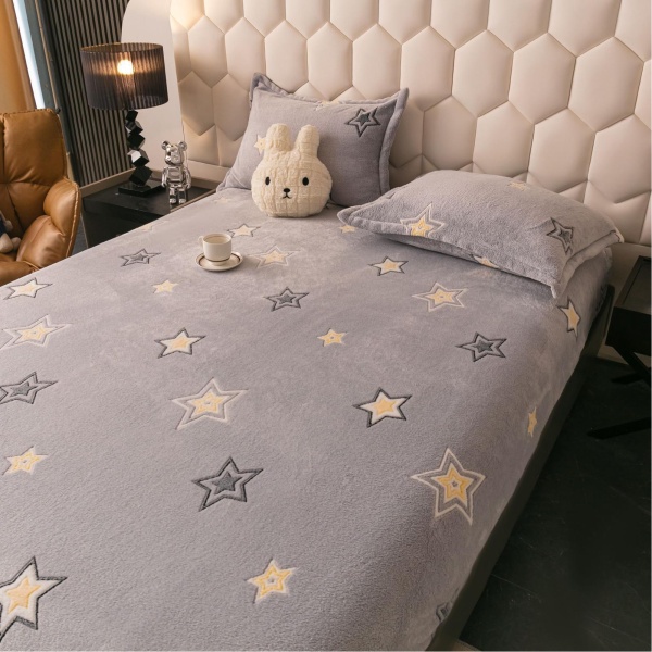 Husă de Pat Cocolino – 3 Piese, Cearșaf cu Elastic+2 fete de perna-Star - imagine 2