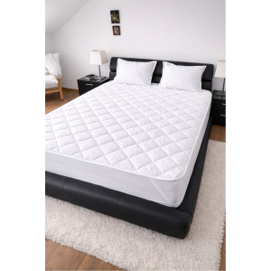 Protecție Saltea Lana Merino | 950 g/mp | 90x200 cm | alb/uni