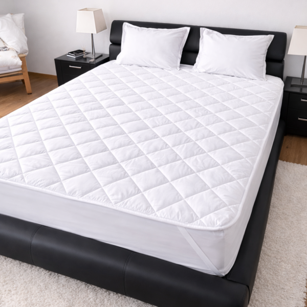 Protecție Saltea Lana Merino | 950 g/mp | 90x200 cm | alb/uni