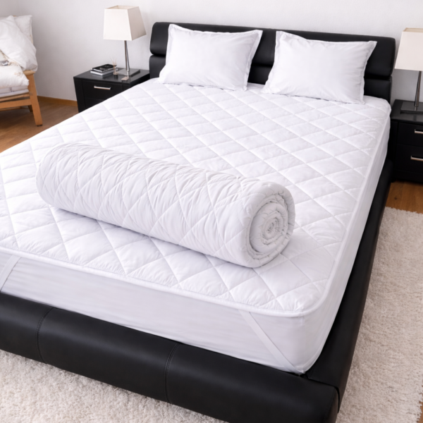 Protecție Saltea Lana Merino | 950 g/mp | 90x200 cm | alb/uni