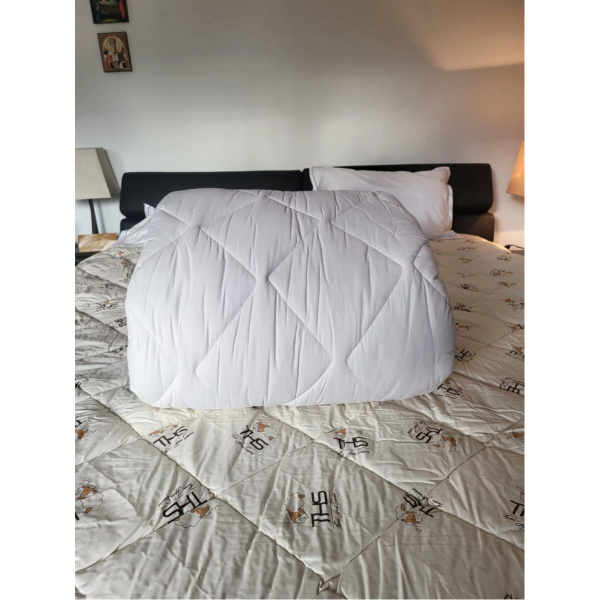 Pilota Lana Merino Premium | 1000 g/mp | 200x220 cm | 4 anotimpuri | alb - imagine 4