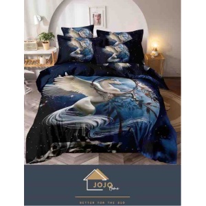 Lenjerie de Pat Finet – 4 piese, imprimare digitală 5D, pentru 1 persoană