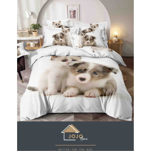 Lenjerie de Pat Finet – 4 piese, imprimare digitală 5D, pentru 1 persoană