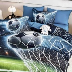 Lenjerie de Pat 6 Piese – Finet, Cearșaf cu Elastic, Imprimare Digitală 5D-