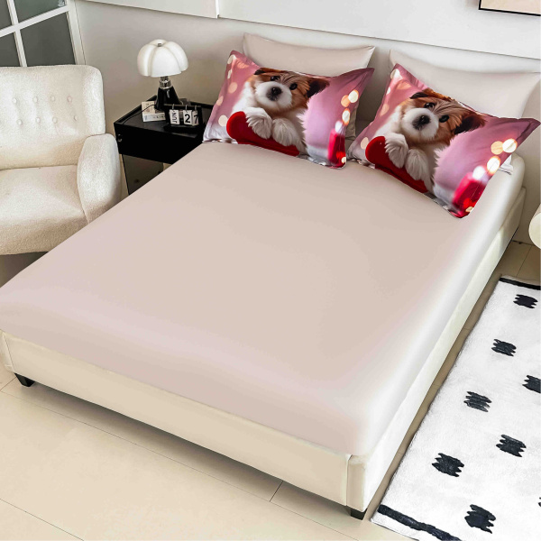Lenjerie de Pat 6 Piese – Finet, Cearșaf cu Elastic, Imprimare Digitală 5D-Catel - imagine 3