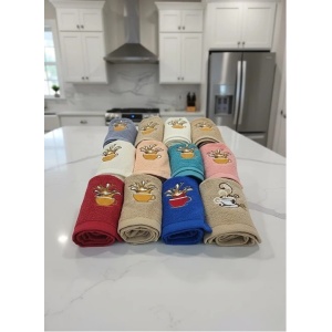 set prosoape multicolore model cafea 1