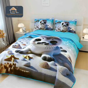 Cuvertură de pat cu două fețe de pernă, imprimare digitală