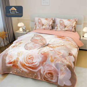 Cuvertură de pat cu două fețe de pernă, imprimare digitală