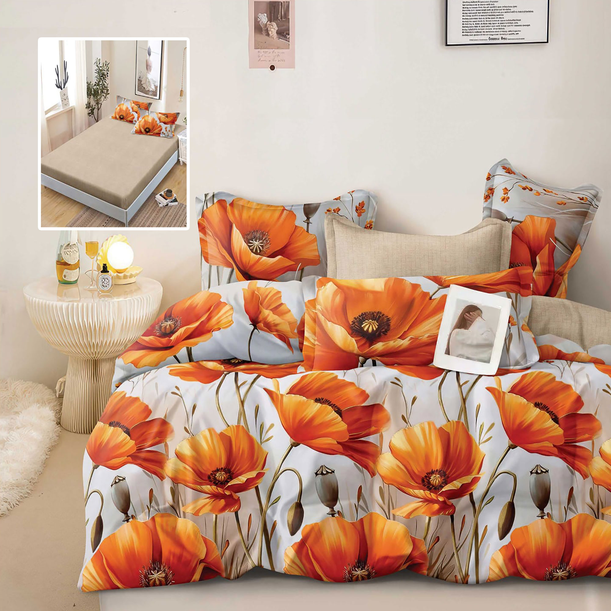 HARPER-VH LENJERIE FINET 6 PIESE CU HUSĂ - 160x200 ȘI 180x200 (HARPER) - imagine 1