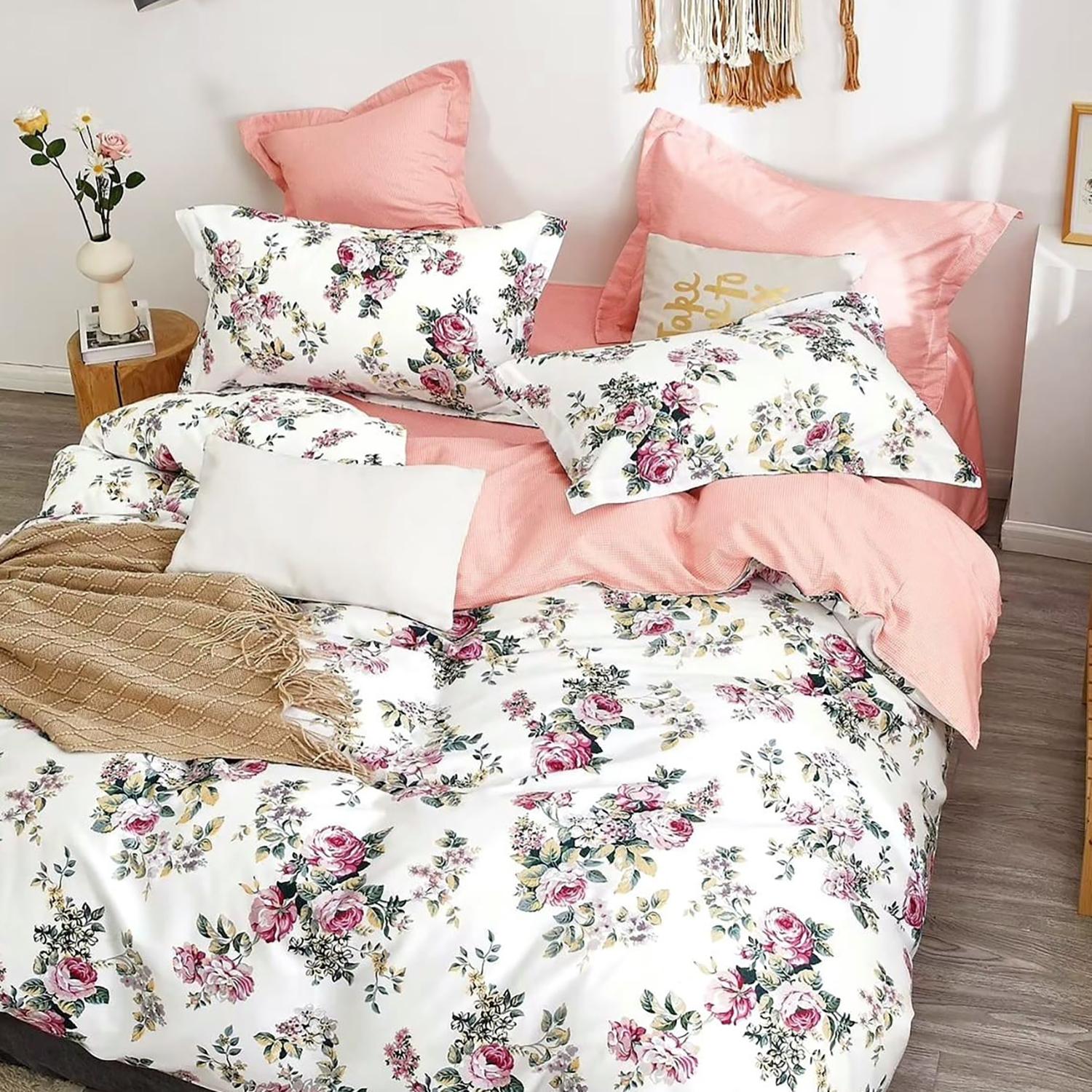 PRC-67 LENJERIE DE PAT PERCALLE IMPRIMAT (PRC67) - King size 6 piese cu husă - imagine 1