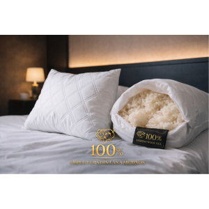 Pernă din Lână Merino Matlasată,770 gr,50x70 cm