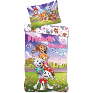 Patrula Cățelușilor Friends 4 Ever set de lenjerie pat 140×200cm, 70×90 cm