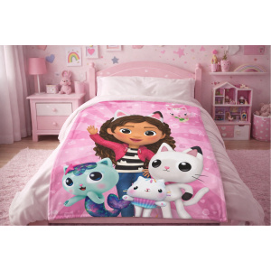 Pătură pentru copii Gabby's Dollhouse „Bubbly World” 100x150 cm