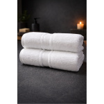 Prosop Pufos de Lux 70×130cm, 100% Bumbac Pieptanat, Zero Twist, 650 g/mp-White - imagine 2